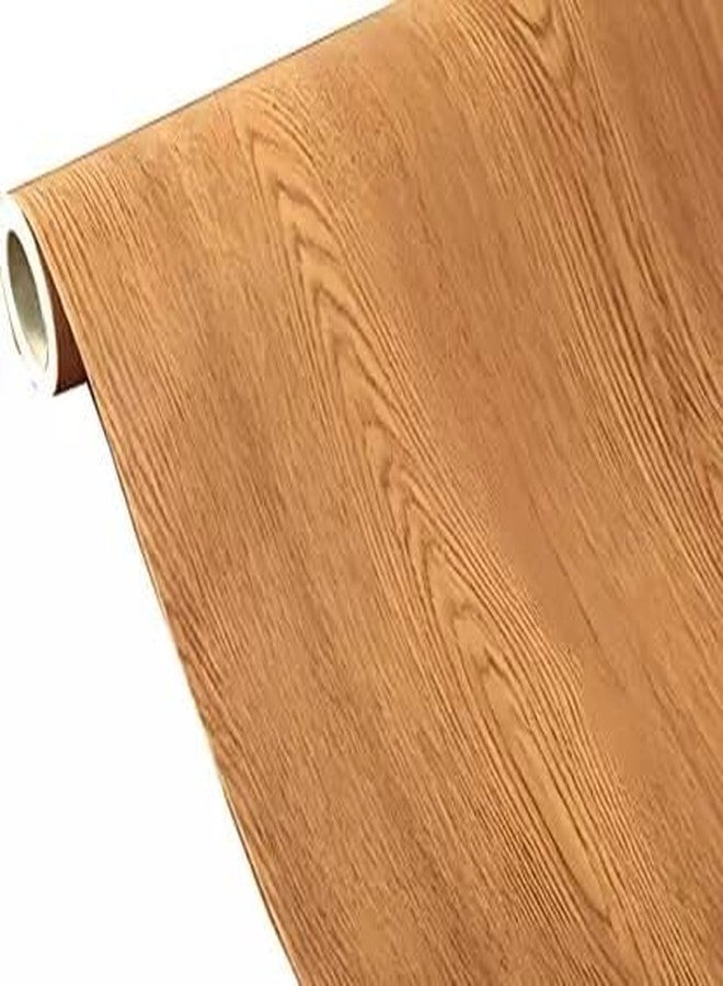 HAPPYMATES Wooden Wallpaper Peel and Stick Self Adheisve Removable Wood Grain Contact Paper Vinyl Decorative Wallpaper for Kitchen Desk Cabinets Shelf Drawers Liner (12X50, Brown Teak) - Image 3